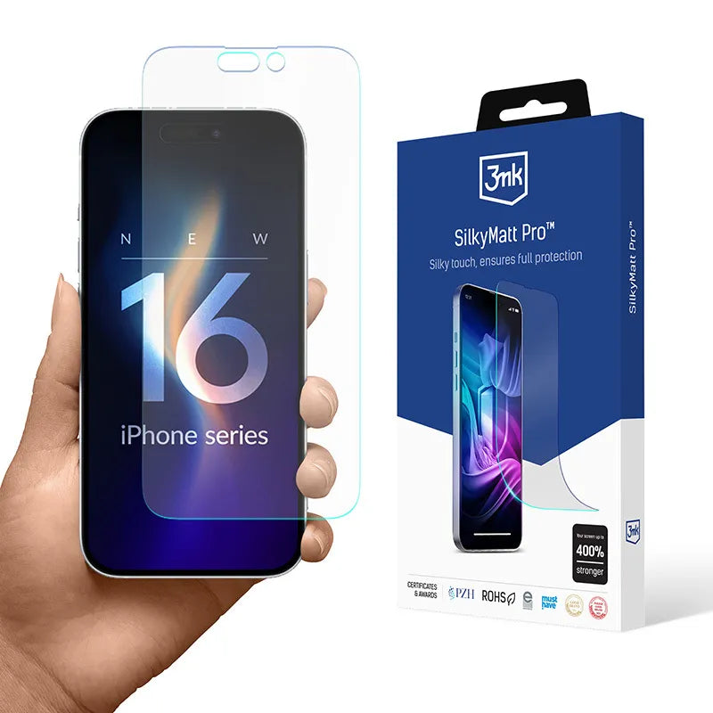 3mk Silky Matt Pro – matinė apsauginė plėvelė skirta iPhone 16 Pro