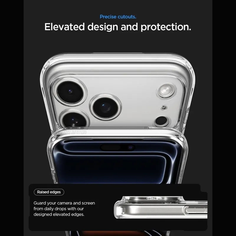Spigen Ultra Hybrid Mag MagSafe – dėklas, skirtas iPhone 18 Pro Max / 17 Pro Max (Zero One Natural Titanium)