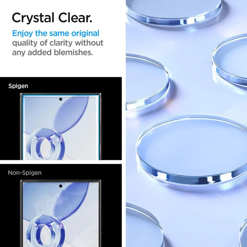 Spigen GLAS.TR EZ FIT 2 pakuotė – grūdintas stiklas, skirtas Samsung Galaxy S24 Ultra (2 vienetai)