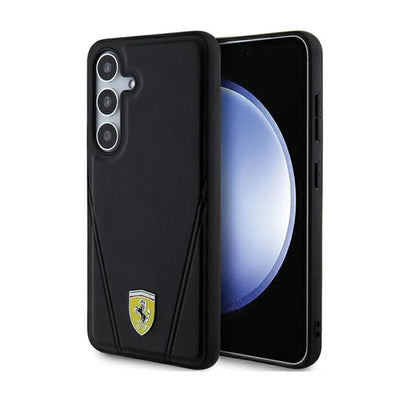 „Ferrari Hot Stamp V Lines MagSafe“ – „Samsung Galaxy S24“ dėklas (juodas)