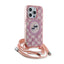 Karl Lagerfeld IML Crossbody Monogram Karl & Choupette Head MagSafe – Dėklas, skirtas iPhone 15 Pro Max (Rožinis)
