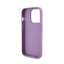 Guess Leather 4G Stamped – dėklas iPhone 15 Pro (violetinis)