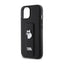 Karl Lagerfeld Gripstand Saffiano Choupette Pins – dėklas iPhone 15 telefonui (juodas)