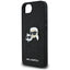 Karl Lagerfeld Fixed Glitter Karl & Choupette Heads Metal Pin – dėklas iPhone 16e (juodas)