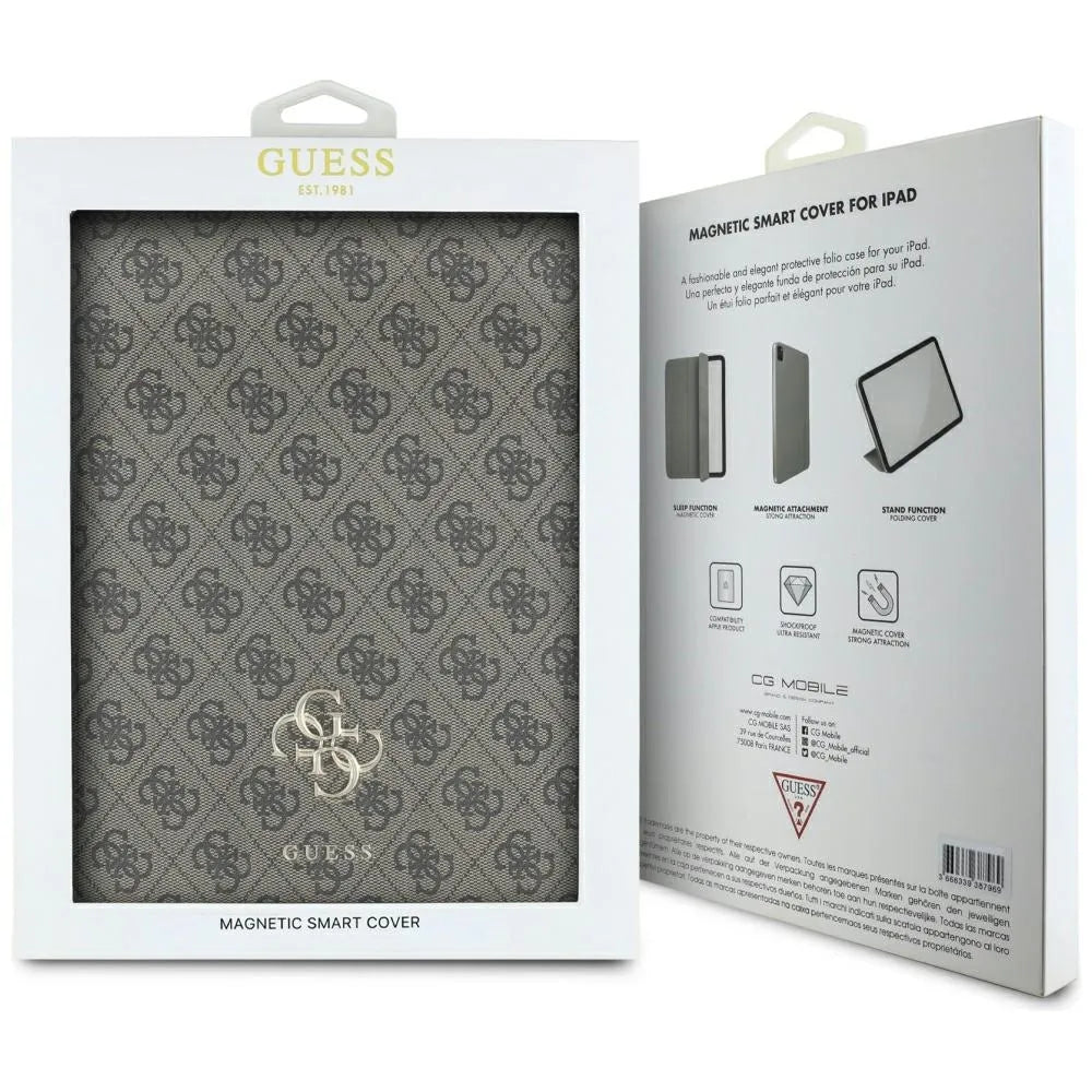 Guess Magnetic 4G Big Logo – dėklas iPad Air 13“ M3 (2025) / iPad Air 13“ M2 (2024) (ruda)