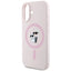 Karl Lagerfeld Silicone Karl & Choupette Ring MagSafe - Dėklas iPhone 16 Plus (rožinis)