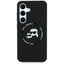 Karl Lagerfeld Silicone Double Heads And Circle MagSafe – dėklas Samsung Galaxy S25 (juodas)