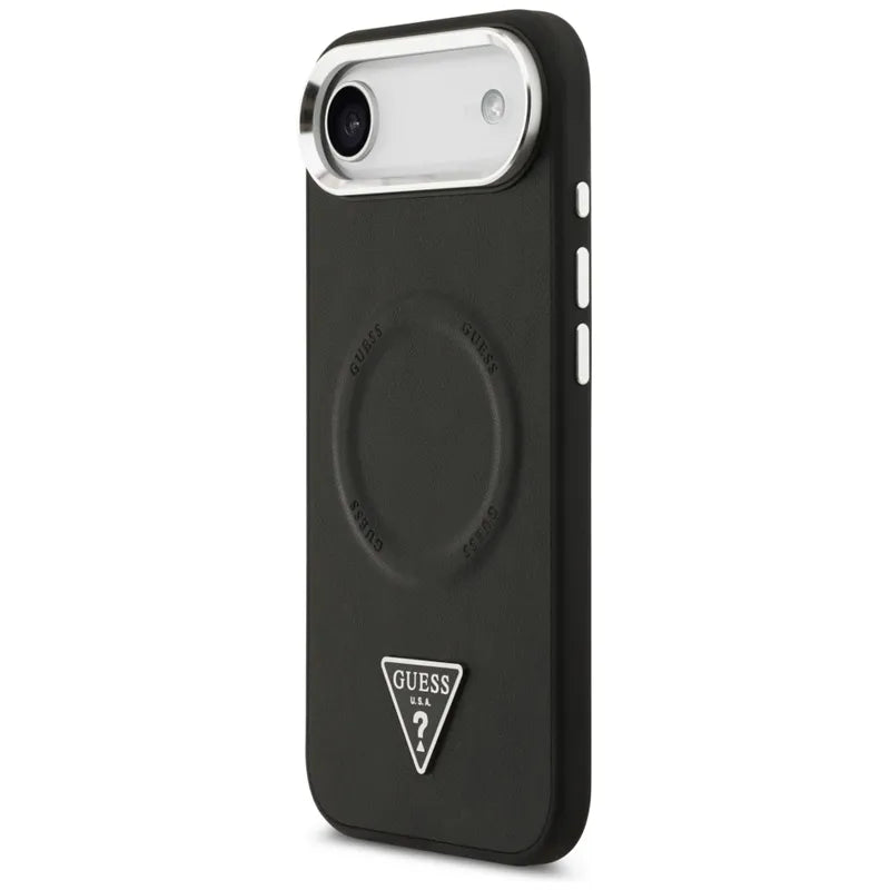 Guess Triangle Logo MagSafe - Dėklas iPhone Air (juodas)