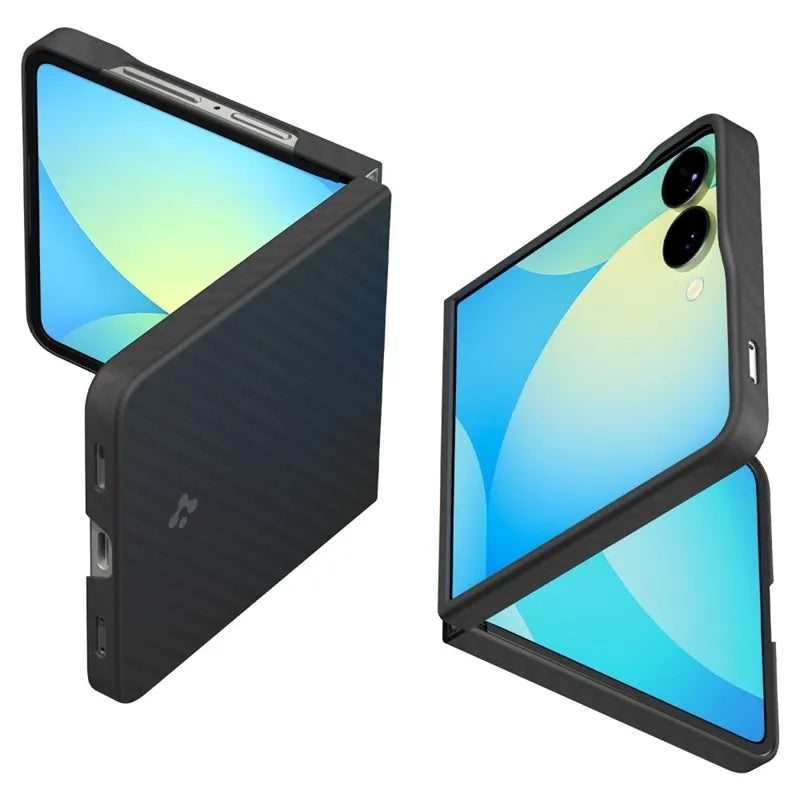 Spigen Airskin Aramid – dėklas Samsung Galaxy Z Flip 7 (juodas)