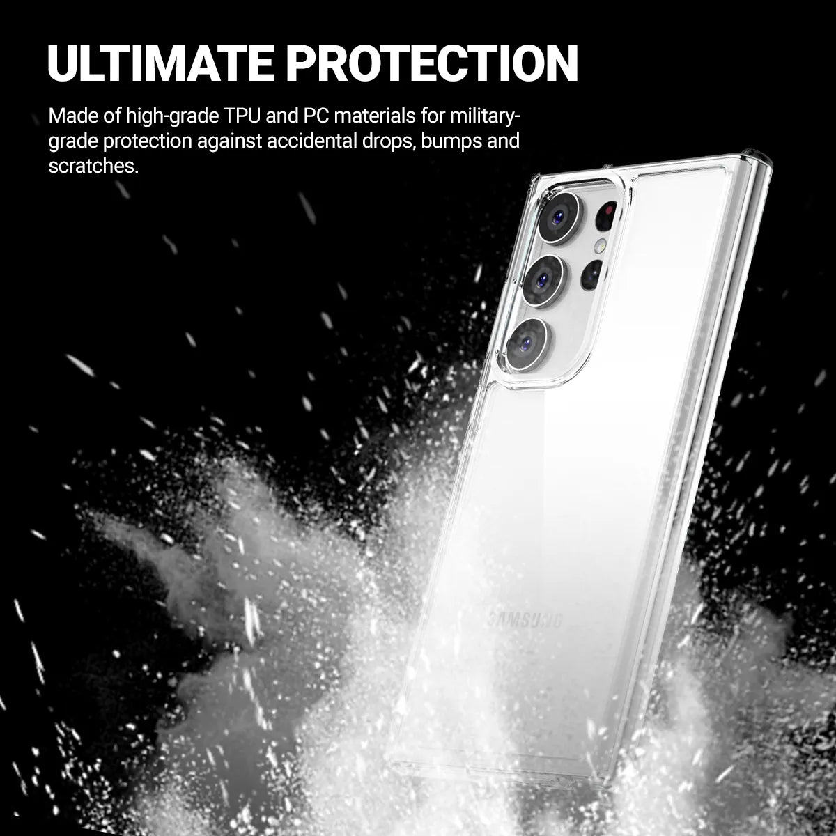 Crong Crystal Shield Cover – dėklas Samsung Galaxy S23 Ultra (skaidrus)