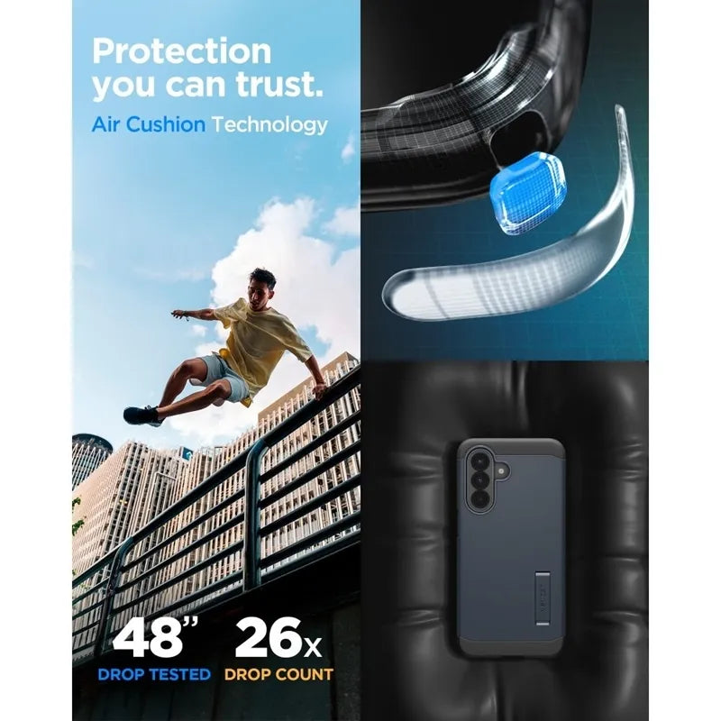 Spigen Tough Armor – dėklas Samsung Galaxy A57 5G (Metal Slate)