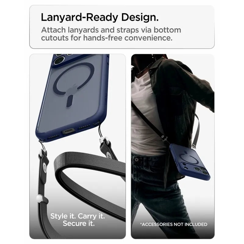 Spigen Ultra Hybrid Mag MagSafe – dėklas, skirtas iPhone 18 Pro Max / 17 Pro Max (Frost Deep Blue)