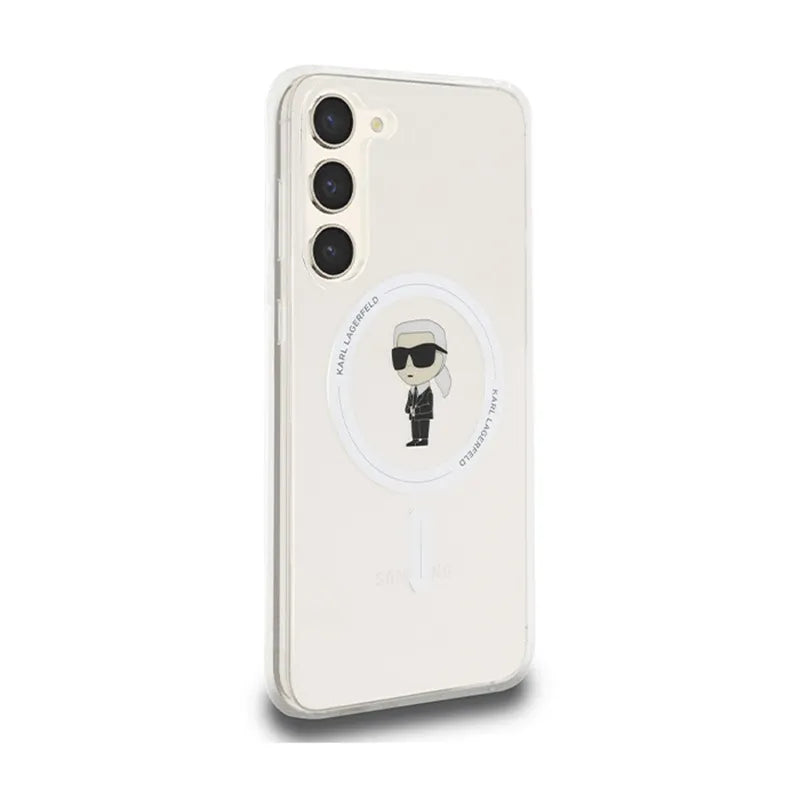 Karl Lagerfeld IML Ikonik MagSafe – dėklas Samsung Galaxy S23+ (skaidrus)