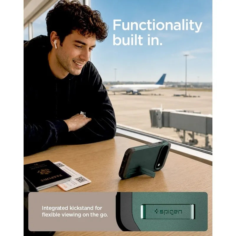 Spigen Tough Armor Mag MagSafe – dėklas Google Pixel 11 Pro (Abyss Green)