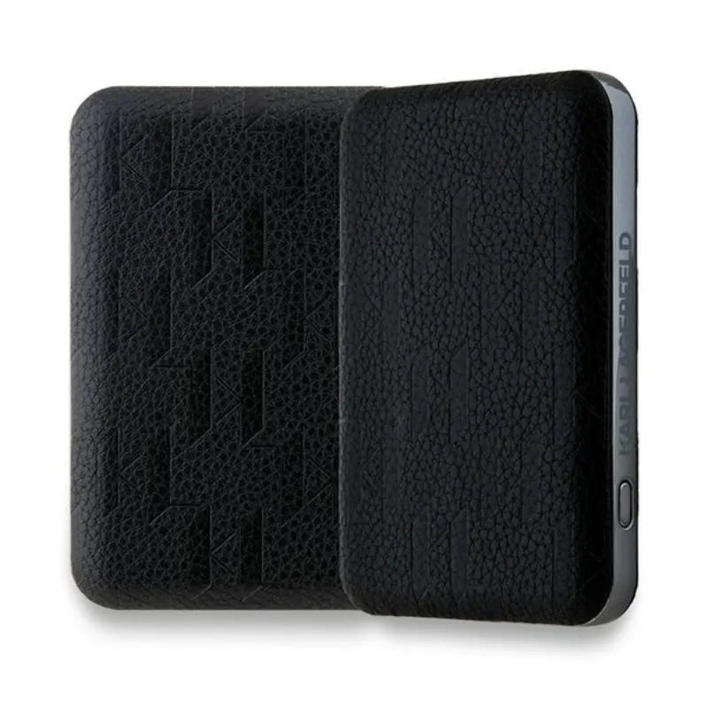 Karl Lagerfeld Karl Head Pin MagSafe – belaidė išorinė baterija 5000 mAh 15 W (juoda)