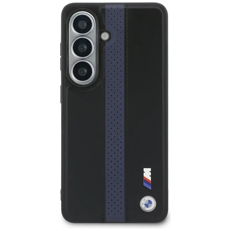BMW M Perforated Stripe Logo MagSafe – Samsung Galaxy S26 dėklas (mėlynas)