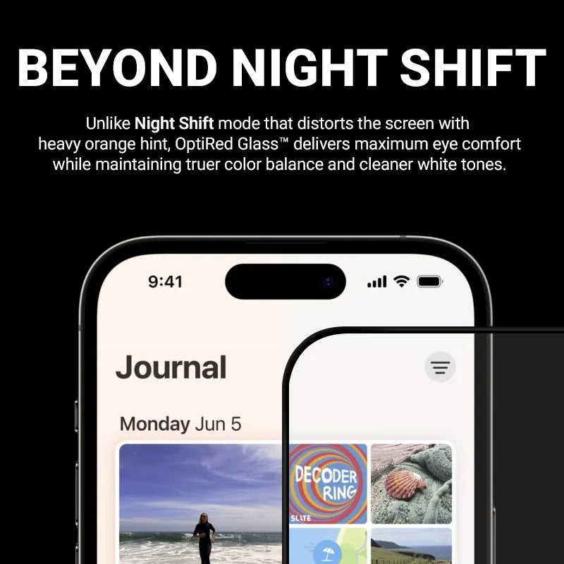 Crong OptiRed Glass – Grūdintas stiklas su mėlynos šviesos filtru iPhone 17e
