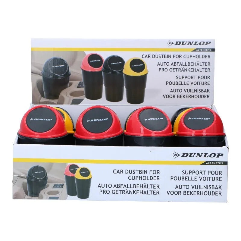„Dunlop“ – automobilių šiukšliadėžė 400 ml 10x17 cm (raudona / juoda)