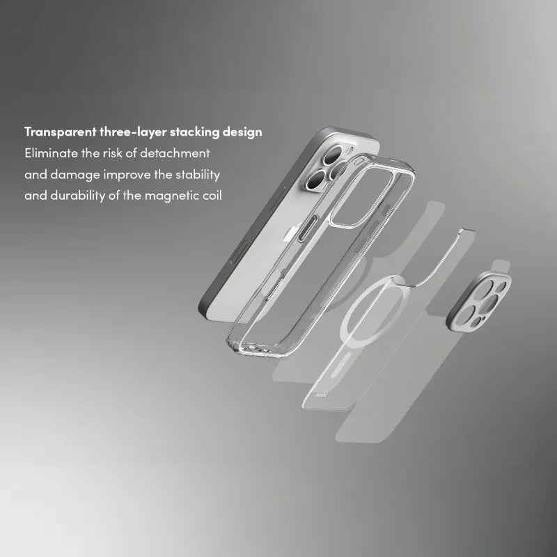 Moshi iGlaze MagSafe – dėklas iPhone 16 Pro Max (Luna Silver)