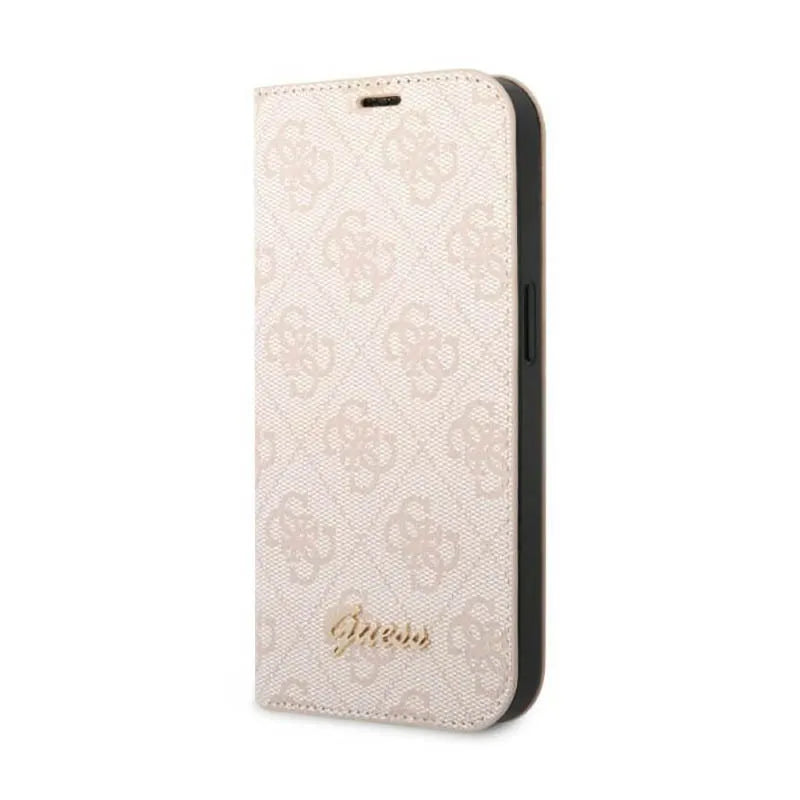 Guess 4G Metal Camera Outline Booktype dėklas – dėklas skirtas iPhone 14 Pro Max (rožinis)