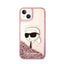 Karl Lagerfeld Liquid Glitter NFT Karl's Head – dėklas iPhone 14 Plus (rožinis)