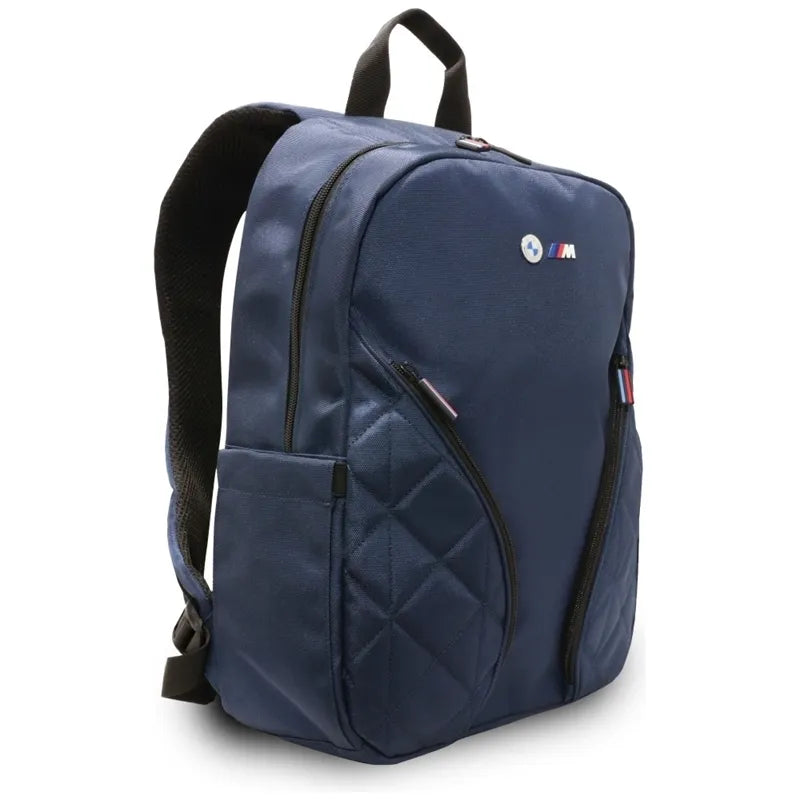 BMW Nylon Pockets & Metal Logo - 16" nešiojamojo kompiuterio kuprinė (tamsiai mėlyna)