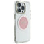 Guess IML Metal Colored Circle Classic Logo MagSafe - Dėklas iPhone 16 Pro Max (rožinis)
