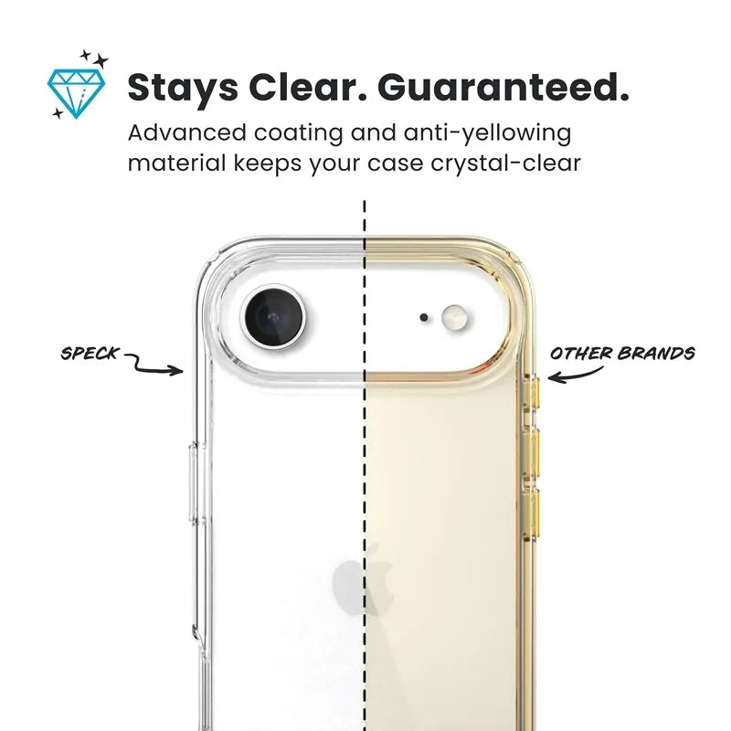 Speck Presidio Perfect-Clear – iPhone Air dėklas (skaidrus)