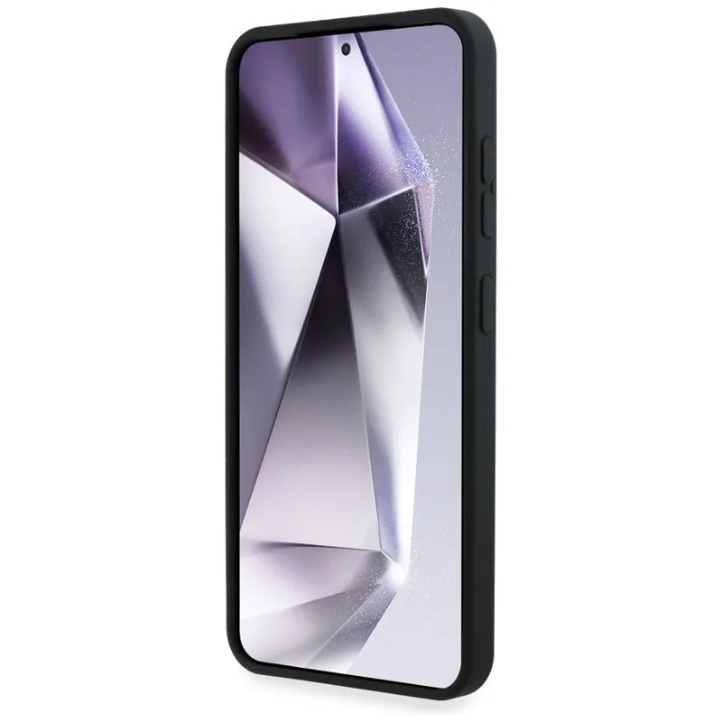 Karl Lagerfeld Silicone Double Heads And Circle MagSafe – dėklas Samsung Galaxy S25 (juodas)