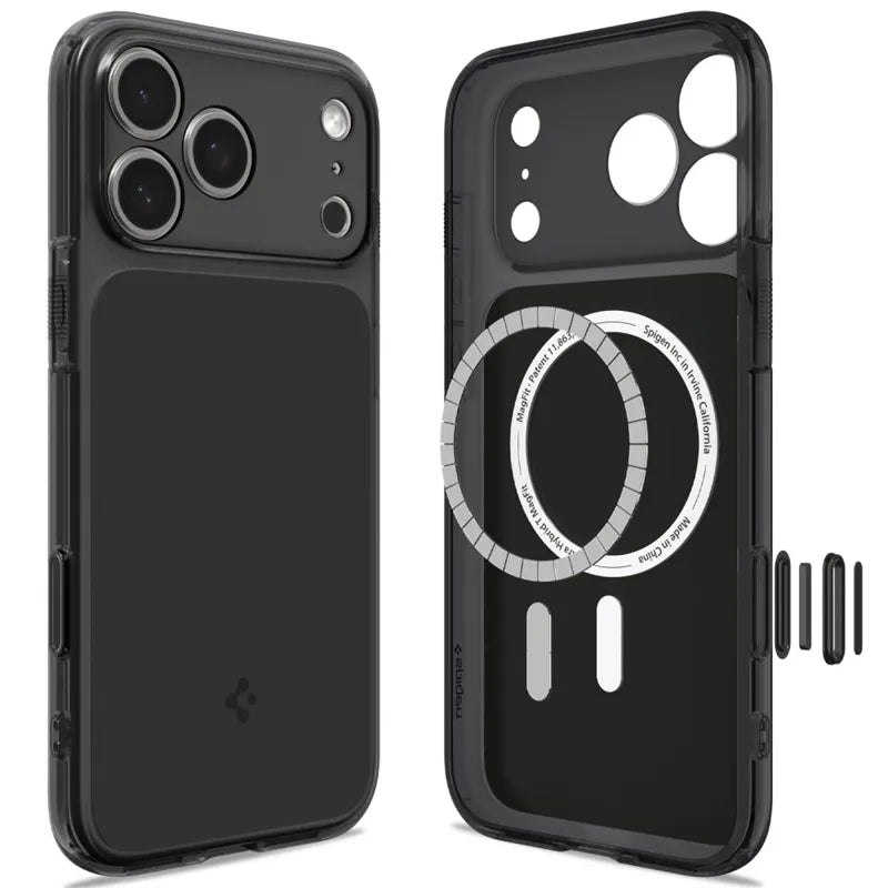 Spigen Ultra Hybrid T Mag MagSafe – dėklas, skirtas iPhone 18 Pro / 17 Pro (matinė juoda)