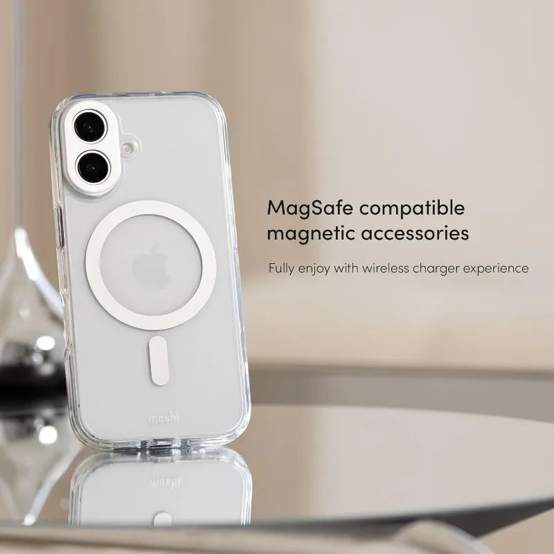 Moshi iGlaze MagSafe – dėklas iPhone 16 Pro Max (Luna Silver)