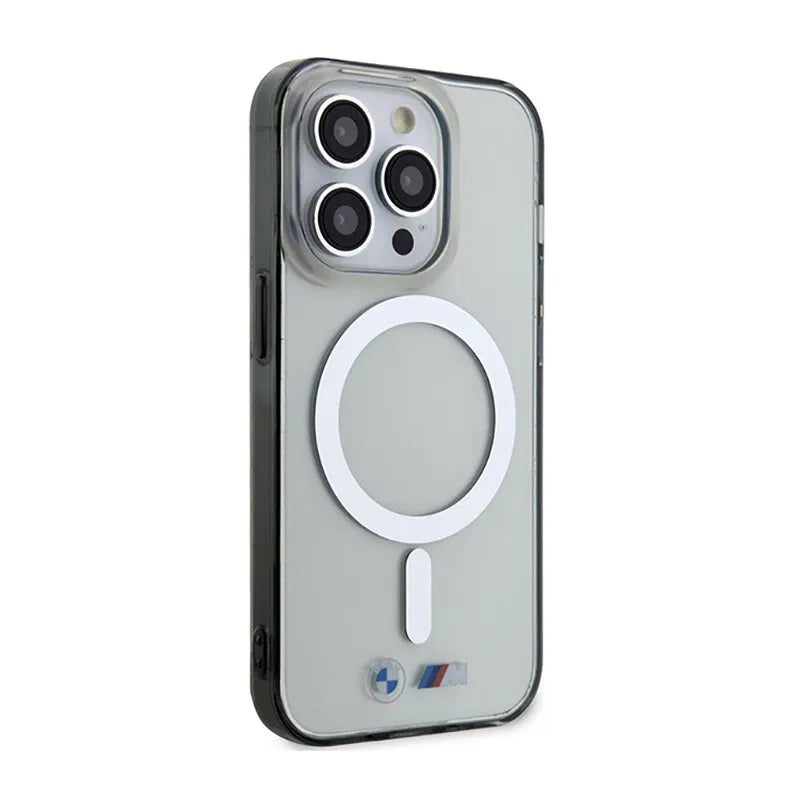 BMW Silver Ring MagSafe - Dėklas skirtas iPhone 14 Pro (Skaidrus)