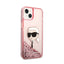Karl Lagerfeld Liquid Glitter NFT Karl's Head – dėklas iPhone 14 Plus (rožinis)