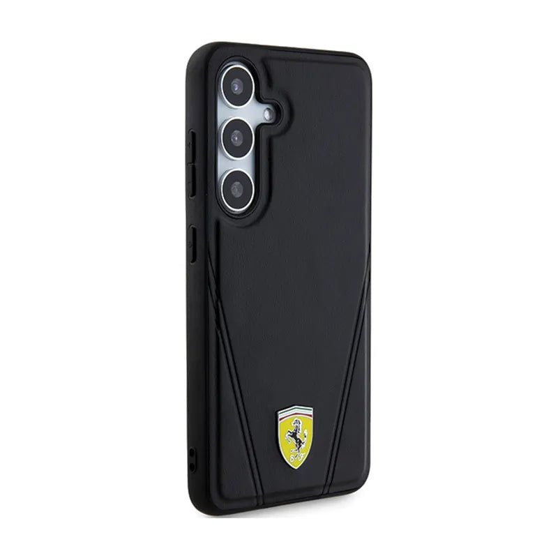 „Ferrari Hot Stamp V Lines MagSafe“ – „Samsung Galaxy S24“ dėklas (juodas)