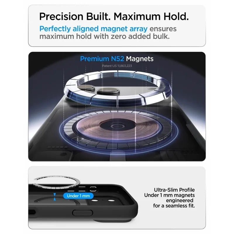 Spigen Ultra Hybrid Mag MagSafe – dėklas, skirtas iPhone 18 Pro Max / 17 Pro Max (Frost Black)