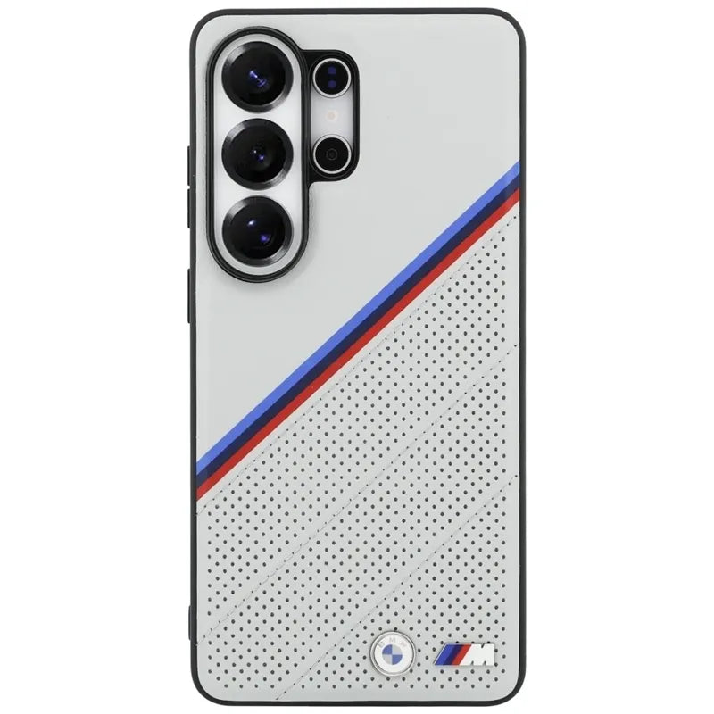 BMW Tricolor Metal Logo MagSafe – Dėklas Samsung Galaxy S26 Ultra (pilkas)