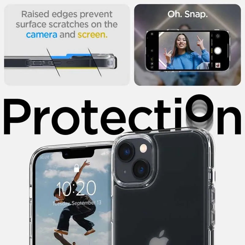 Spigen Ultra Hybrid Matte – dėklas, skirtas iPhone 15 Plus / iPhone 14 Plus (matinis skaidrus)