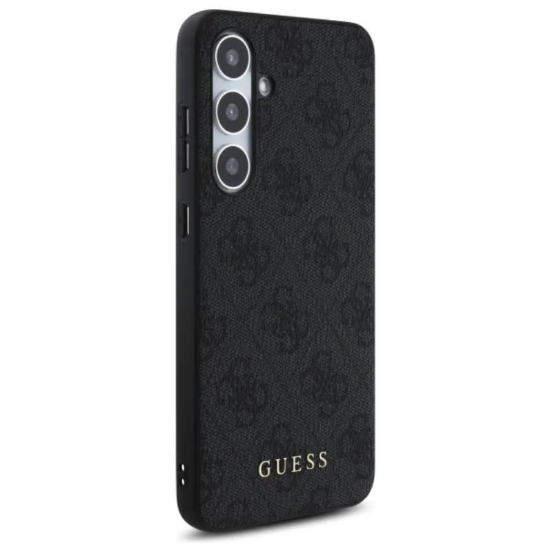 Guess 4G Metal Gold Logo – dėklas Samsung Galaxy S24 FE (pilkas)