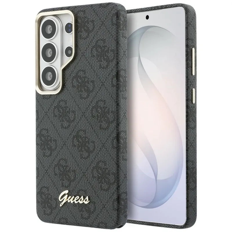 Guess 4G Script MagSafe – Samsung Galaxy S26 Ultra dėklas (juodas)