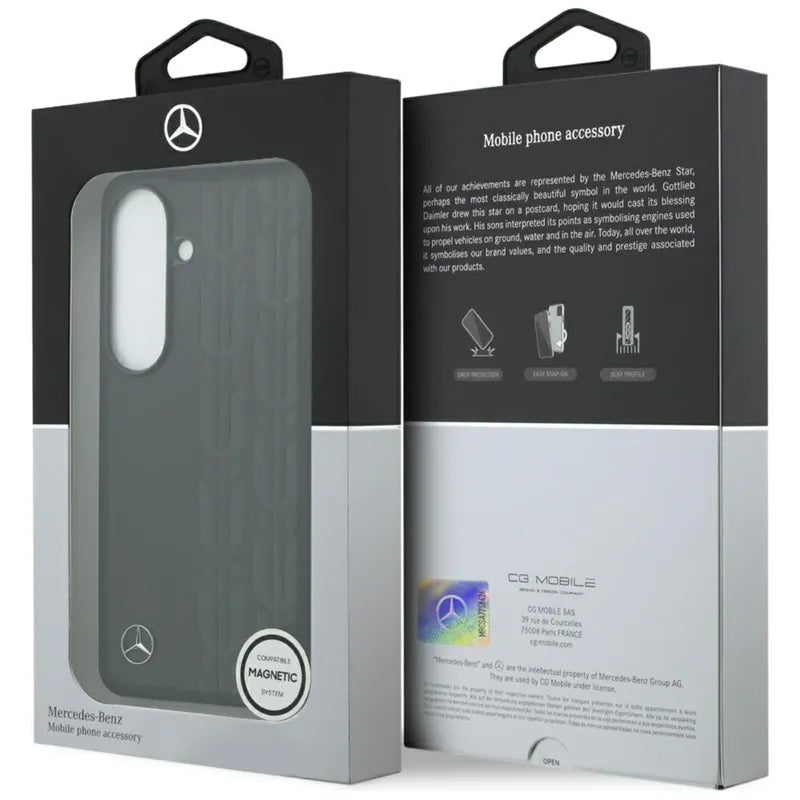Mercedes Laurel Leaves MagSafe dėklas, skirtas Samsung Galaxy S26 (juodas)