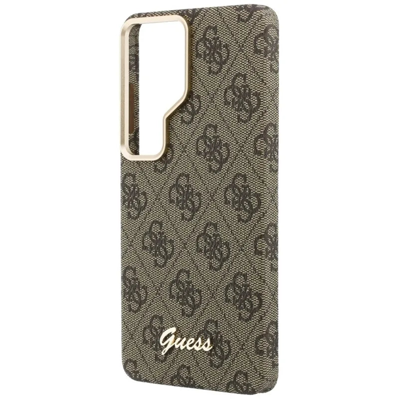 Guess 4G Script MagSafe dėklas - Samsung Galaxy S26 Ultra (ruda)