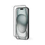 Crong antibakterinis 3D Armor Glass – 9H Full Glue grūdintas stiklas, skirtas iPhone 16 Plus / iPhone 15 Plus + montavimo rėmelis