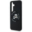 Karl Lagerfeld Silicone Double Heads And Circle MagSafe – dėklas Samsung Galaxy S25 (juodas)