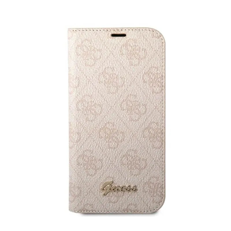 Guess 4G Metal Camera Outline Booktype dėklas – dėklas skirtas iPhone 14 Pro Max (rožinis)