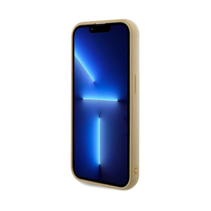 Guess Disco Metal Script – dėklas iPhone 14 Pro Max (auksinis)