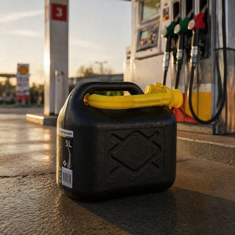 Dunlop – Degalų kanistras su piltuvu 5 l (juodas)