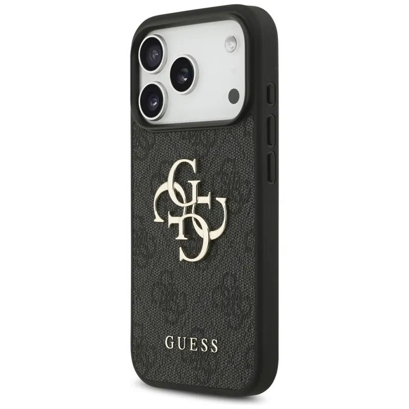 Guess 4G Strap 4G Classic Logo - dėklas iPhone 17 Pro (juodas)