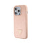 Guess Croco Triangle Metal Logo – dėklas iPhone 15 Pro telefonui (rožinis)