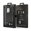 BMW Leather Carbon Blue Line – dėklas iPhone 13 Pro Max (juodas)