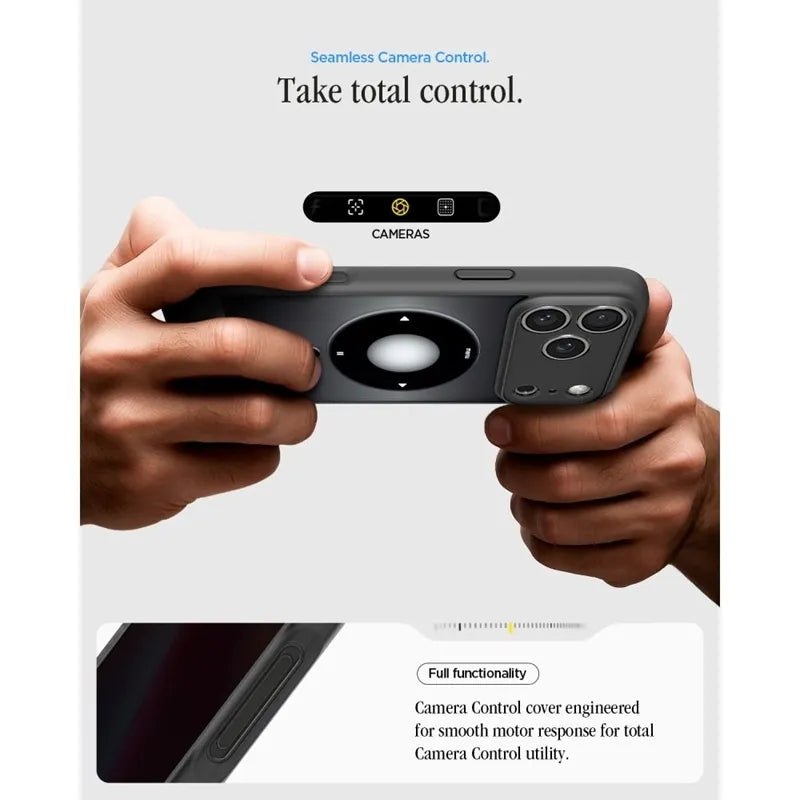 Spigen Ultra Hybrid Mag MagSafe – dėklas, skirtas iPhone 18 Pro / 17 Pro (Classic Black)